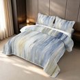 thumbnail image 3 of Erosebridal Oil Painting Twin Quilt Set, Blue Gray Ombre Twin Coverlet Set, Reversible 2-Piece 1 Bedspread and 1 Pillowcase, 3 of 7