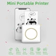 thumbnail image 3 of Riwcyla Pocket Photo Printer Portable Thermal Printing Machine 203DPI Wireless Connection for Picture Lable DIY Handcraft List Meno Notes Journal Receipt Paper Instant Printer Sticker with 5pcs Co, 3 of 6