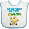 thumbnail image 3 of Inktastic Construction Worker in Training Boys or Girls Baby Bib, 3 of 4
