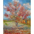 thumbnail image 2 of Van Gogh, Vincent 26x31 Gold Ornate Wood Framed with Double Matting Museum Art Print Titled - Pink Peach Tree In Blossom, 2 of 4