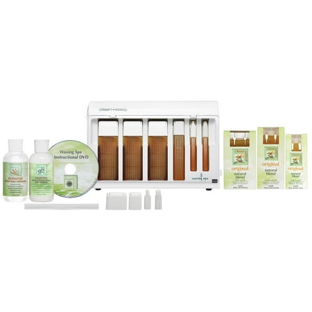 Clean + Easy Professional Roll On Facial Body Waxing Spa Basic Wax Kit, 22