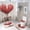 style-121, variant on 4Pcs Shower Curtain Set with Rugs Red Heart Truck Non-Slip Rugs And Toilet Mat Lid Rug Accessories Valentine Decorations Bathroom Shower Curtains Sets for Bathroom Decor 72inch X 72inch