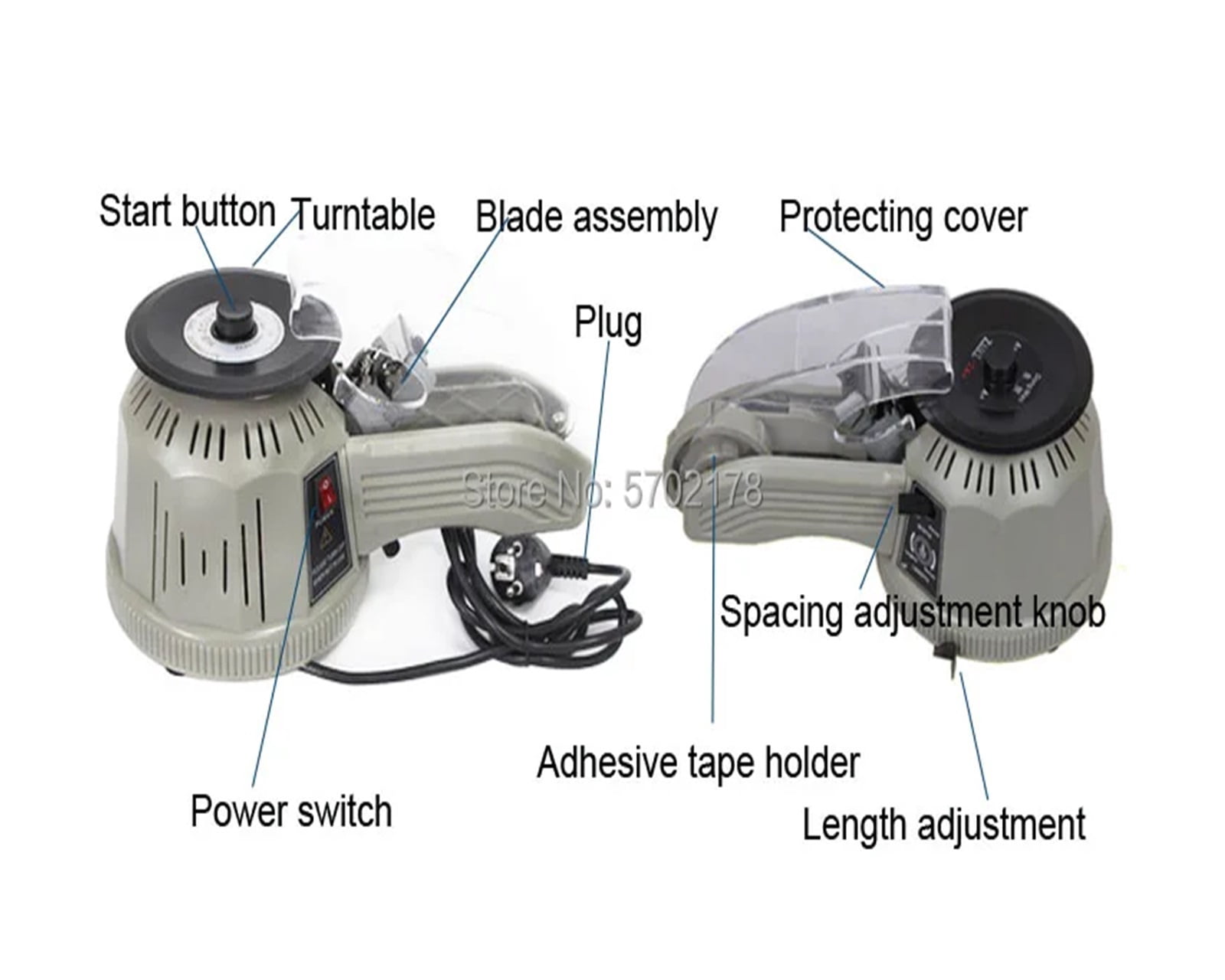 Tape Machine Automatic Tape Cutting Machine 3-25MM Paper Cutter Tape Dispenser Office Packaging Tools