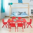 thumbnail image 3 of Patiojoy Kids Table & 6 Chairs Set Activity Desk & Chair Set Indoor/Outdoor Home Classroom Red, 3 of 3