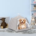 thumbnail image 4 of Removable Soft Pad Pet Tent Bed for Cats Small Dogs Indoor Washable Cat Tent with Non-Slip Bottom Cozy Pet Sleeping Hut, 4 of 7