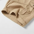 thumbnail image 7 of JTieacloth Mens Outdoor Casual Elastic Waist Relaxed Fit Cotton Lightweight Quick Dry Fishing Hiking Work Shorts Cargo Shorts Mens Loose Cargo Shorts Gray, 7 of 7