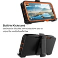 thumbnail image 4 of Takfox Samsung Galaxy A14 5G Case with Belt Clip Holster [Built in Screen Protecotr] Military Grade Heavy Duty Protection 3 in 1 Shockproof Armor Rugged Durable for Galaxy A14 5G Phone - Black+Orange, 4 of 5