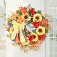thumbnail image 3 of 17 Inches Wildflowers Country Sunflower Garland Harvest Festival Home Door Decoration Autumn Garland Thanksgiving Decorations (A), 3 of 5