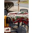 thumbnail image 4 of Outdoor Tablecloth with Umbrella Hole and Zipper, Red Plaid Christmas Square Table Cloth 54x54 Inch Waterproof Tablecloth, Truck Xmas Tree Vintage Winter Picnic Table Cover for Patio Camping, 4 of 7