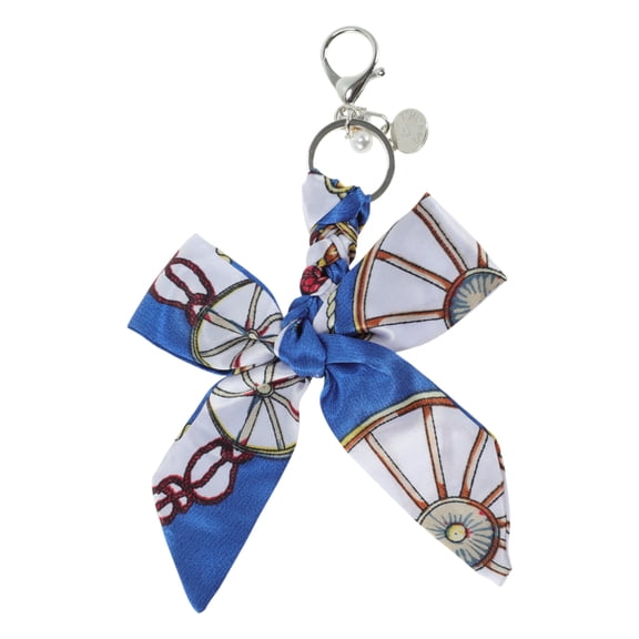 Unique Bargains 1 Pc Fashion Bow Scarf Handbag Charm Bag Accessories White