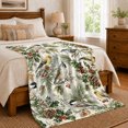thumbnail image 6 of Winter Songbirds Snowy Pine Branches Realistic Watercolor, Festive Bird Art Scene, Warm Flannel Blanket for Living Room and Reading Nook, Bird Lovers Friendship Gift, Artistic Home Decor, 6 of 7
