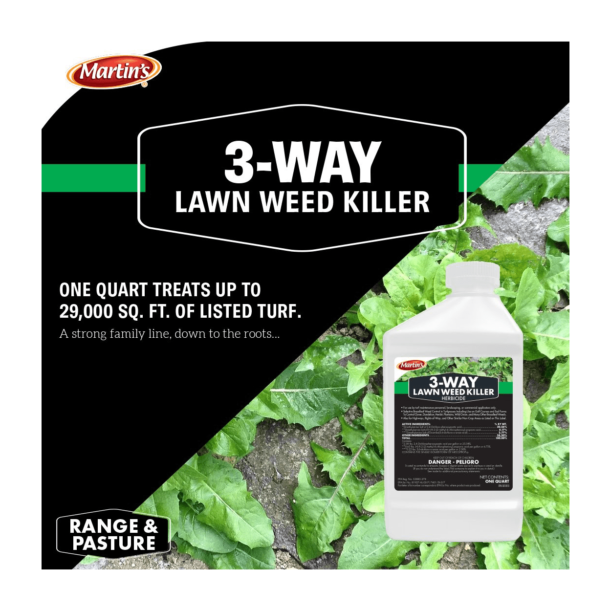 Martin's 3-Way Lawn Weed Killer - 32 fl oz Bottle by Control Solutions