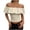 hgg267-Beige, variant on Women Y2k Off The Shoulder Smocked Crop Top Solid Fold Over Ruffle Short Sleeve Slim Fit Shirred Cropped Tee Top