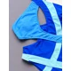 thumbnail image 4 of Bikini de un hombro para mujer, traje de baño pequeño con realce, cintura alta, diseño Floral, Rosa 3D, color negro, 2024, 4 of 5
