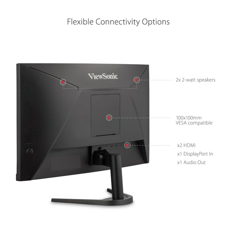 ViewSonic VX2468-PC-MHD 24 Inch Full HD 1080p 165Hz 1ms Curved 
