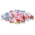 thumbnail image 3 of Startonight Large Canvas Wall Art Flowers - Magnolia Pink Flowers - Huge Framed Modern Set of 7 Panels 40 x 95 Inches, 3 of 5