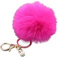 thumbnail image 1 of ORUYROP Faux Rabbit Fur Ball Pompom Keychain Phone Handbag Charm Pendant-, 1 of 4