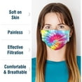 thumbnail image 5 of Disposable Face Mask, 3-Ply with Ear Loop (40 Pack of 50 Individually Wrapped - 2000 Total) - Tie Dye, 5 of 12