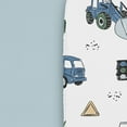 thumbnail image 6 of Sweet Jojo Designs Construction Truck Green Blue and Grey Baby Bassinet Fitted Sheets 2 Piece Set, 6 of 6