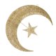 thumbnail image 3 of Decoración navideña con purpurina, forma de estrella y luna, adorno colgante, decoración colgante para fiesta en casa (dorado, 20 cm), 3 of 6