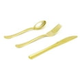 thumbnail image 3 of Vikakiooze Sizzling savings Disposable Gold Color Others Tableware Cutlery Spoon Fork Set 25PC Hot Party, 3 of 8