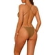 thumbnail image 3 of INSPIRAR CHIC Conjuntos de Bikini de Leopardo para Mujeres, Traje de Baño de Una Pieza con Cintura Ajustable en Cruz, Estampado de Leopardo Mediano, 3 of 5