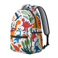 thumbnail image 2 of Cute Dinosaur Pattern Backpack for School,Cute School Bag,Schoolbag with Adjustable Shoulder Straps & Padded Back,15.3"x11"x7.1".﻿, 2 of 6