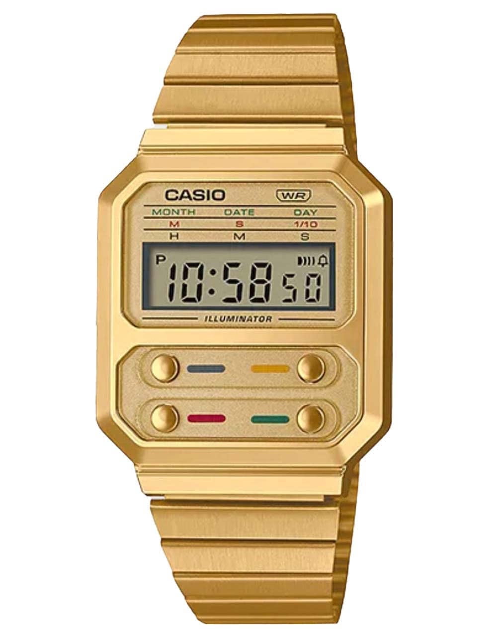 Casio Women's Vintage Grey Dial Watch - A100WEG-9ADF