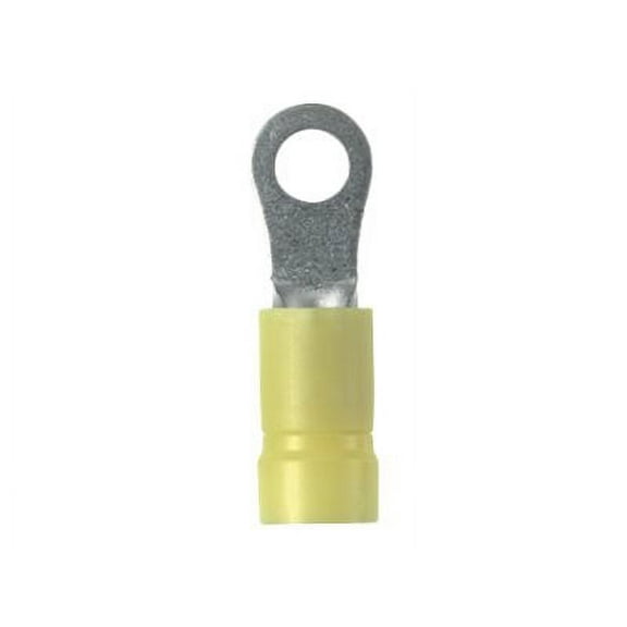 Panduit Ring Terminal,1/4in.,Yellow,PK50 PV10-14R-L