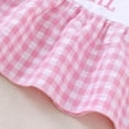 thumbnail image 4 of Zanarzt Baby Girl Clothes Newborn Spring Toddler Baby Girl Summer Clothes Daddys Girl Plaid T Shirt Top Shorts Set Outfit Pink,12-18 Months, 4 of 8