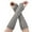 B, variant on WEAIXIMIUNG Simari Winter Gloves Womens Knitting Wool Half Finger Long Gloves Autumn and Winter Women Warm Dew Finger Sleeve Creased Long Gloves