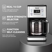 Gevi 14-Cup Programmable Drip Coffee Maker, Stainless Steel Smart Coffee Pot with Touch Control & Automatic Clean, Summer Edition