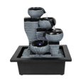 thumbnail image 4 of Willwolf Indoor Water Fountain with LED Lights, Modern Tabletop Waterfall, 10''H 4-Tiered Fountain for Home and Office, 4 of 10