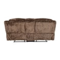 thumbnail image 4 of Miekor Furniture Living Room Contemporary Chocolate Corduroy 1pc Motion Loveseat w Console Storage Box Reclining Couch MK9289, 4 of 7