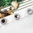 thumbnail image 4 of Moose Lodge Windows Drapes Block 30%-50% Light,Rustic Famhouse Boat Bass Fish Adventure Curtains,Retro Brown Gray Red Plaids Stripes Patchwork Window Drapes 38Wx54L Inches Set of 2, 4 of 6