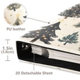 thumbnail image 3 of FORMRS 3 Ring Photo Album 4"x6" Self Adhesive Large Capacity PU Leather Cover, Beige Christmas Trees, 3 of 8