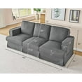 thumbnail image 3 of Merluxy Modern Sofa, 89 inch Slipcovered Sofa, 3 Seater Sofa Couch for Living Room, Linen Grey Extra Deep Couch, 3 of 5