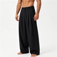 thumbnail image 4 of SAWOBUUN Men's Pleated Dress Pants Wide Leg Trousers Loose Fit Straight Leg Casual Slacks for Business with Pockets, 4 of 6