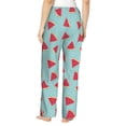 thumbnail image 3 of Uemuo Watermelon Pattern Women's Wide Leg Palazzo Lounge Pants with Pockets Light Weight Loose Comfy Casual Pajama Pants-XX-Large, 3 of 9