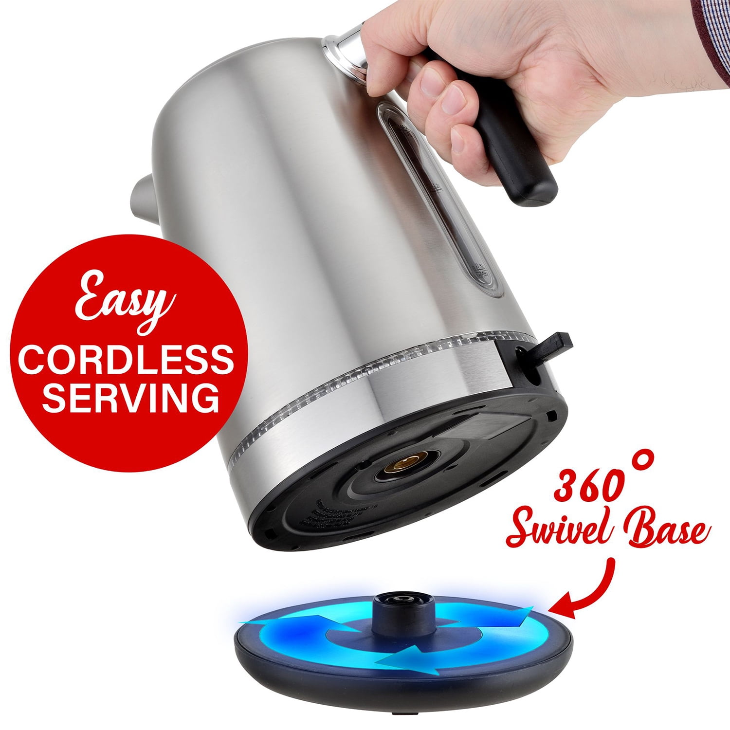 Brentwood Cordless Electric Stainless Steel Kettle 7-Cup (KT-1792S) BTWKT1792S