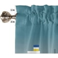 thumbnail image 5 of Laundry Room Valance Curtains for Laundry Room/Window/Living Room/Bedroom/Bathroom/Kitchen,Dry Wash Fold Repeat Rod Pocket Window Valance Tiers,Small Ombre Blue Window Curtain Drape Window Panel,54x18, 5 of 5
