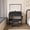 Black + MDF, variant on New Large Mirror Vanity Desk for Bed room , Modern Makeup Vanity Set with Power Outlet and Hair dryer holder, 5 Drawers , 3 Lighting Color Adjustable Dressing Table for Bedroom, White Color