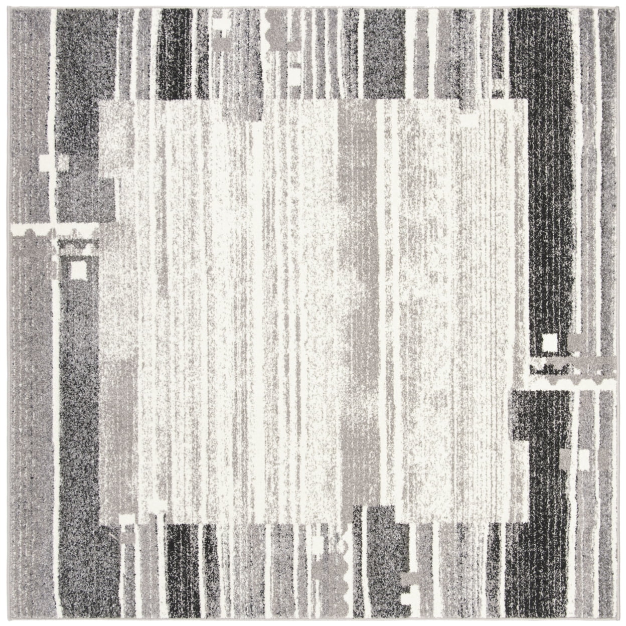 SAFAVIEH Evoke Roydon Bordered Runner Rug, Cream/Dark Grey, 2' x 8'