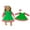 Robe Rayée Verte, variante sur Tenue de Poupée de Noël Robe Vêtements Accessoires Lot pour Poupée de 18 Pouces American Girl Our Generation My Life