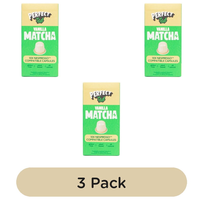 Perfect Ted Matcha Pods Vanilla Bean 10's, British Import (Pack of 3)