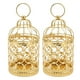 thumbnail image 2 of 2 unids Bird Cage Candle holder vintage exquisito elegante ahueca hacia fuera el patrón metal candelabro para decoración del partido, 2 of 8