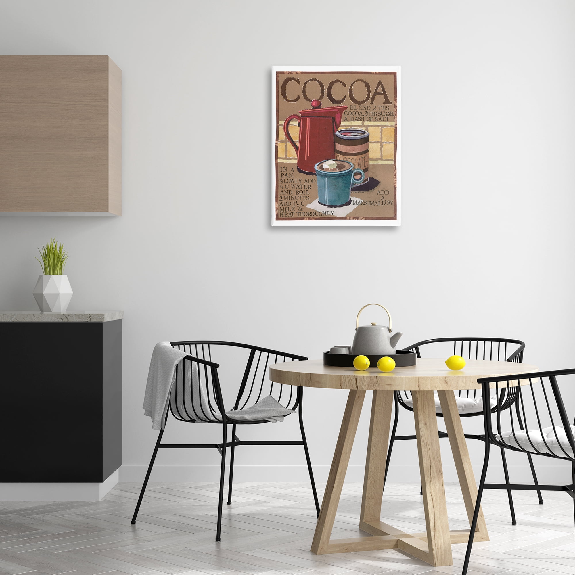 Stupell Industries Hot Cocoa Recipe Food & Beverage Painting Gallery Wrapped Canvas Art Print Wall Art, 24 x 30