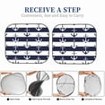thumbnail image 6 of Bingfone Anchors Print 2-Piece Sun Shade Front Windshield - Foldable Car Front Window Sunshades For Most Sedans Suv Truck - Small, 6 of 7