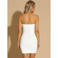 thumbnail image 4 of Unique Bargains Women's Strapless Cocktail Party Sweetheart Neck Mini Bodycon Dress XS White, 4 of 6