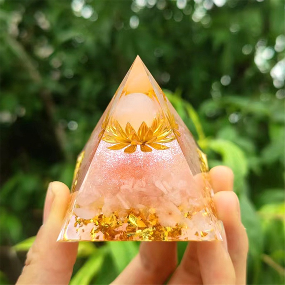 L Pyramid Ornaments CrystalEnergy Generator Orgone Pyramid for E-Energy Protection Healing Meditation Crystal Chakra
